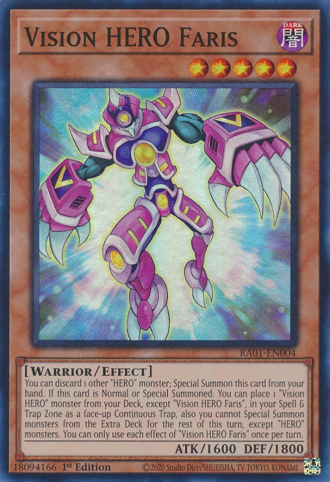Vision HERO Faris [RA01-EN004] Super Rare | Play N Trade Winnipeg
