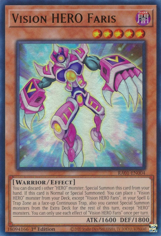 Vision HERO Faris [RA01-EN004] Ultra Rare | Play N Trade Winnipeg