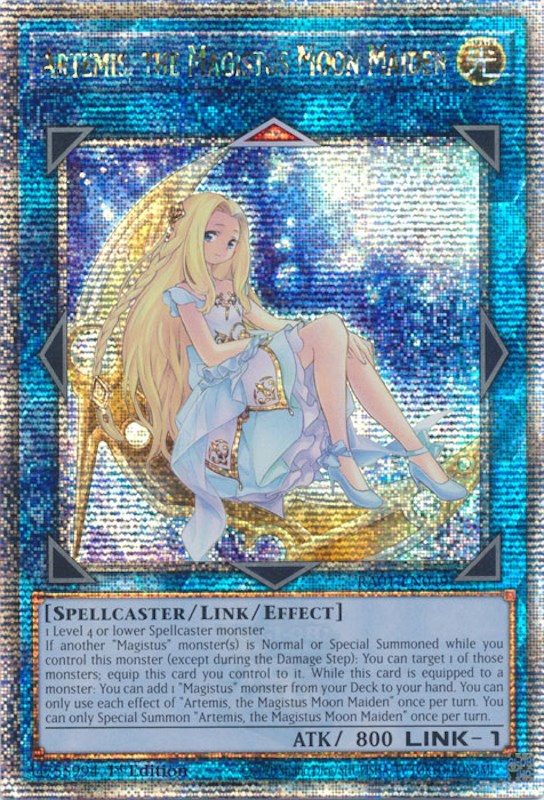 Artemis, the Magistus Moon Maiden [RA01-EN049] Quarter Century Secret Rare | Play N Trade Winnipeg