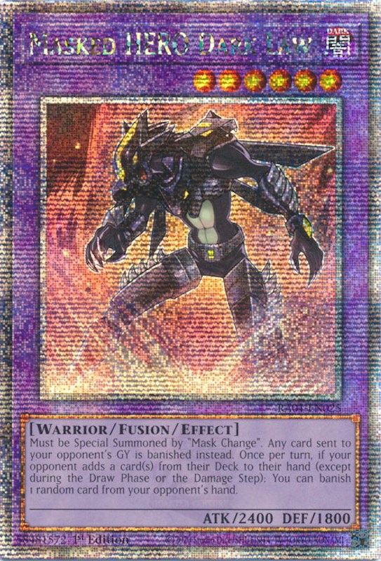 Masked HERO Dark Law [RA01-EN025] Quarter Century Secret Rare | Play N Trade Winnipeg