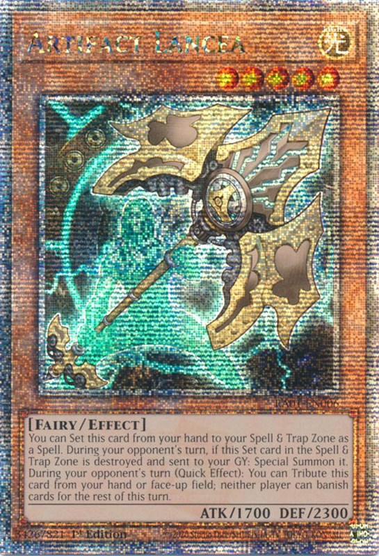 Artifact Lancea [RA01-EN006] Quarter Century Secret Rare | Play N Trade Winnipeg