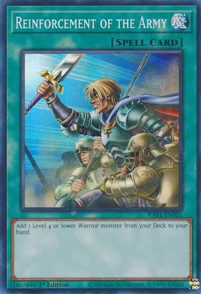 Reinforcement of the Army [RA01-EN051] Super Rare | Play N Trade Winnipeg
