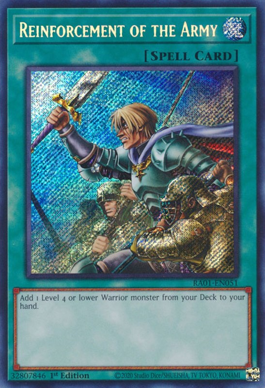 Reinforcement of the Army [RA01-EN051] Secret Rare | Play N Trade Winnipeg