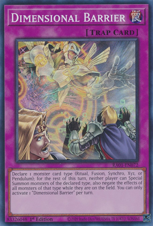 Dimensional Barrier [RA01-EN072] Super Rare | Play N Trade Winnipeg