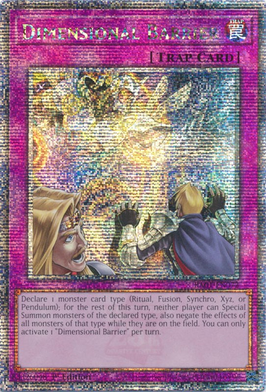 Dimensional Barrier [RA01-EN072] Quarter Century Secret Rare | Play N Trade Winnipeg