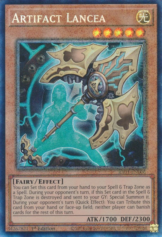 Artifact Lancea [RA01-EN006] Prismatic Collector's Rare | Play N Trade Winnipeg