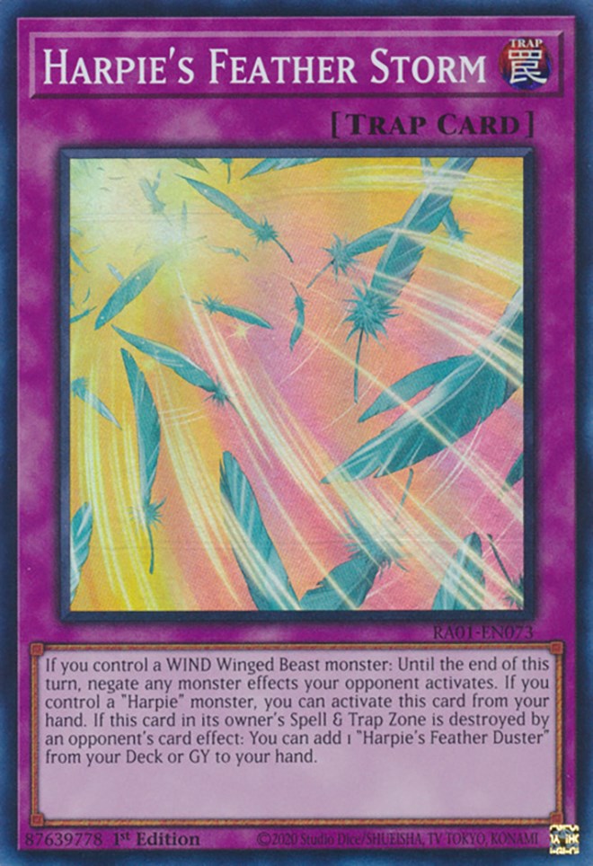 Harpie's Feather Storm [RA01-EN073] Super Rare | Play N Trade Winnipeg