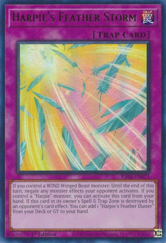 Harpie's Feather Storm [RA01-EN073] Ultra Rare | Play N Trade Winnipeg