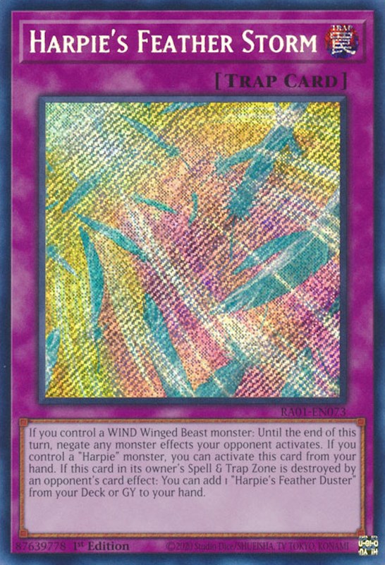 Harpie's Feather Storm [RA01-EN073] Secret Rare | Play N Trade Winnipeg
