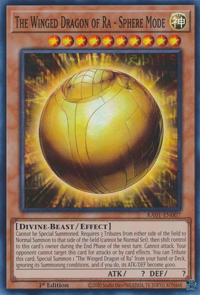 The Winged Dragon of Ra - Sphere Mode [RA01-EN007] Super Rare | Play N Trade Winnipeg
