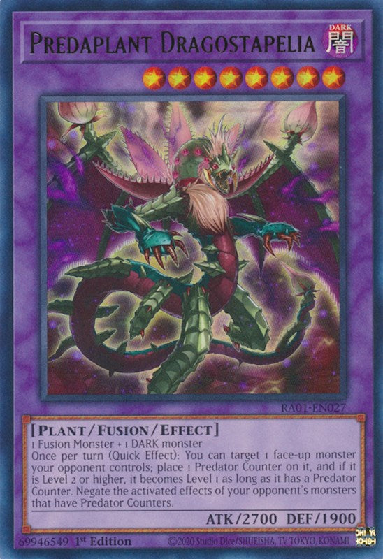 Predaplant Dragostapelia [RA01-EN027] Ultra Rare | Play N Trade Winnipeg