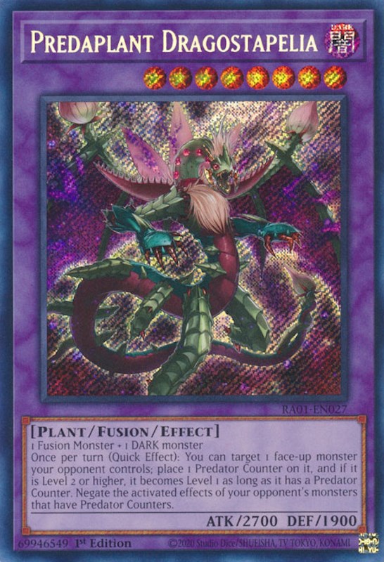 Predaplant Dragostapelia [RA01-EN027] Secret Rare | Play N Trade Winnipeg