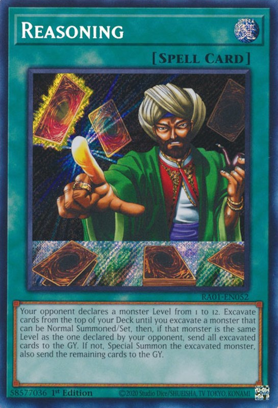 Reasoning [RA01-EN052] Secret Rare | Play N Trade Winnipeg