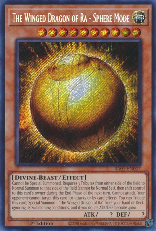 The Winged Dragon of Ra - Sphere Mode [RA01-EN007] Secret Rare | Play N Trade Winnipeg