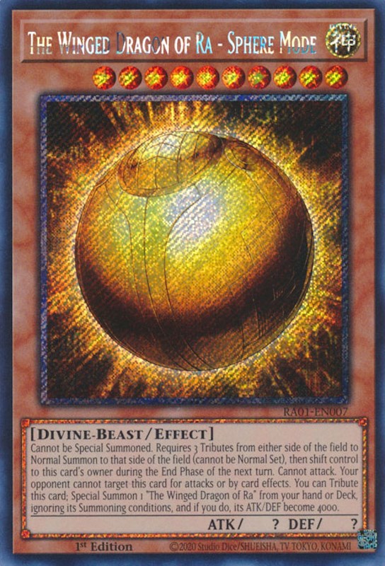 The Winged Dragon of Ra - Sphere Mode [RA01-EN007] Platinum Secret Rare | Play N Trade Winnipeg