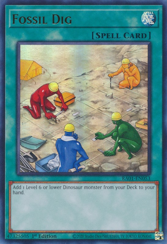 Fossil Dig [RA01-EN053] Ultra Rare | Play N Trade Winnipeg
