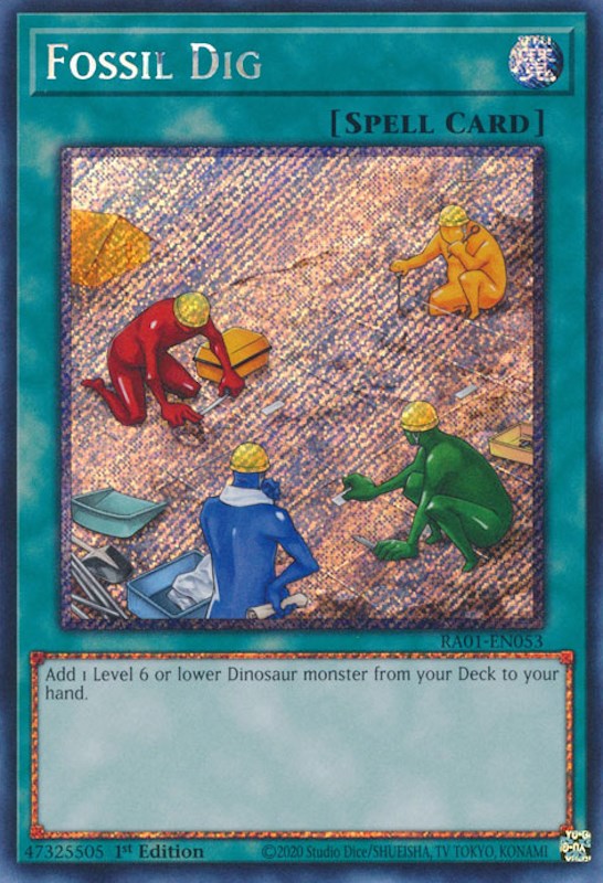 Fossil Dig [RA01-EN053] Platinum Secret Rare | Play N Trade Winnipeg