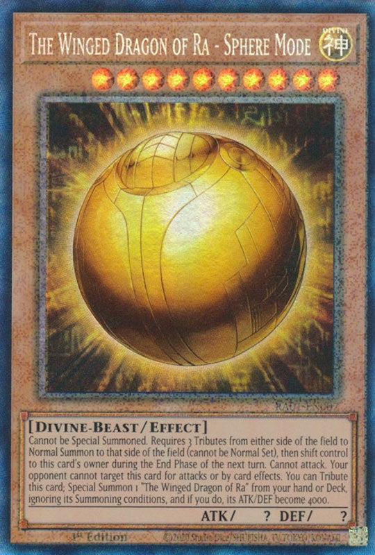 The Winged Dragon of Ra - Sphere Mode [RA01-EN007] Prismatic Collector's Rare | Play N Trade Winnipeg