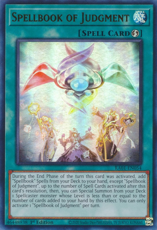 Spellbook of Judgment [RA01-EN054] Ultra Rare | Play N Trade Winnipeg