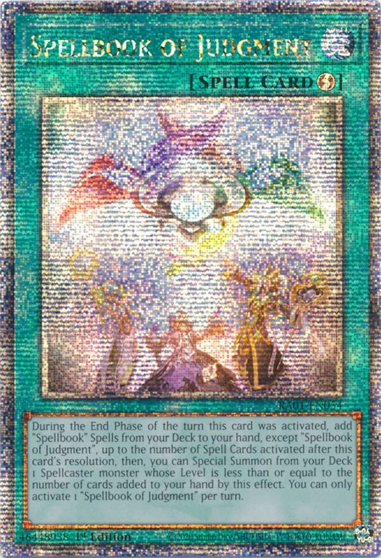 Spellbook of Judgment [RA01-EN054] Quarter Century Secret Rare | Play N Trade Winnipeg