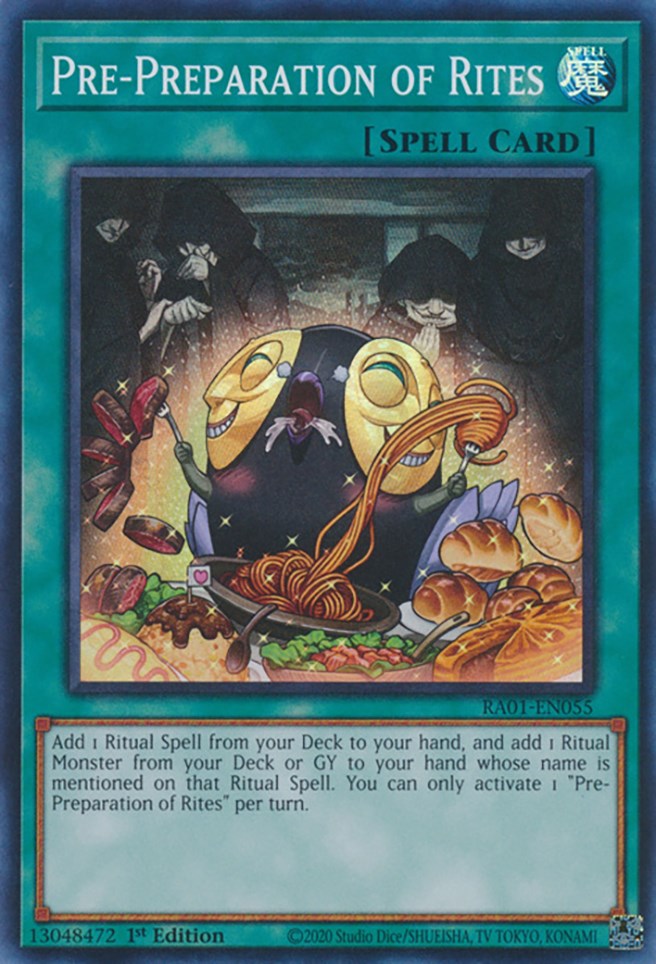 Pre-Preparation of Rites [RA01-EN055] Super Rare | Play N Trade Winnipeg