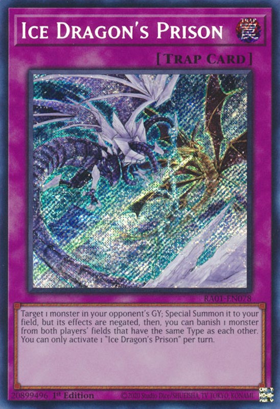 Ice Dragon's Prison [RA01-EN078] Secret Rare | Play N Trade Winnipeg