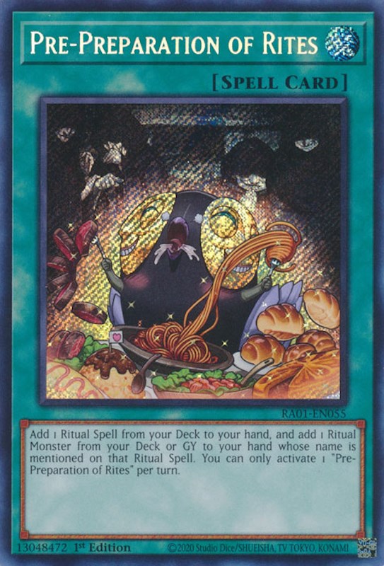 Pre-Preparation of Rites [RA01-EN055] Secret Rare | Play N Trade Winnipeg