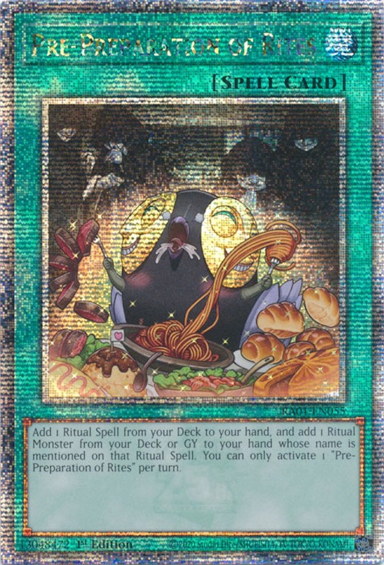 Pre-Preparation of Rites [RA01-EN055] Quarter Century Secret Rare | Play N Trade Winnipeg