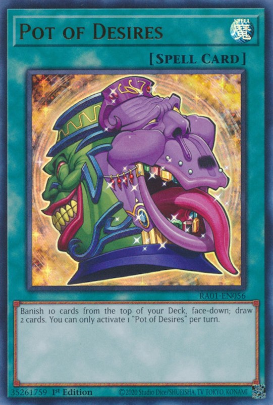 Pot of Desires [RA01-EN056] Ultra Rare | Play N Trade Winnipeg