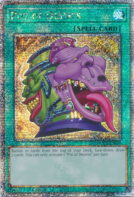 Pot of Desires [RA01-EN056] Quarter Century Secret Rare | Play N Trade Winnipeg