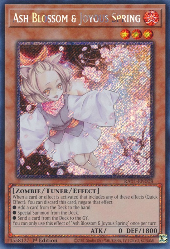 Ash Blossom & Joyous Spring [RA01-EN008] Platinum Secret Rare | Play N Trade Winnipeg