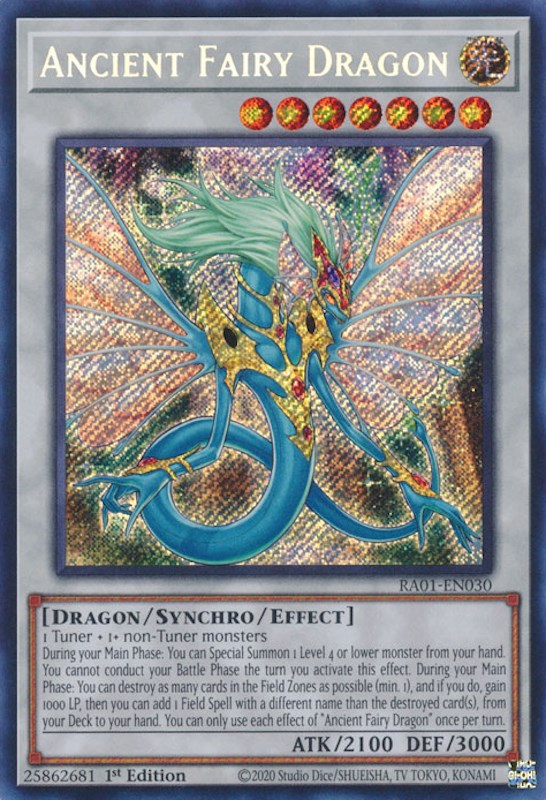 Ancient Fairy Dragon [RA01-EN030] Secret Rare | Play N Trade Winnipeg