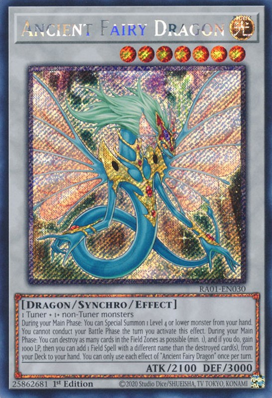 Ancient Fairy Dragon [RA01-EN030] Platinum Secret Rare | Play N Trade Winnipeg