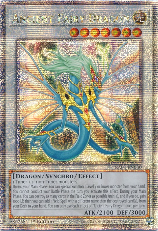 Ancient Fairy Dragon [RA01-EN030] Quarter Century Secret Rare | Play N Trade Winnipeg