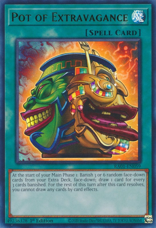 Pot of Extravagance [RA01-EN059] Ultra Rare | Play N Trade Winnipeg