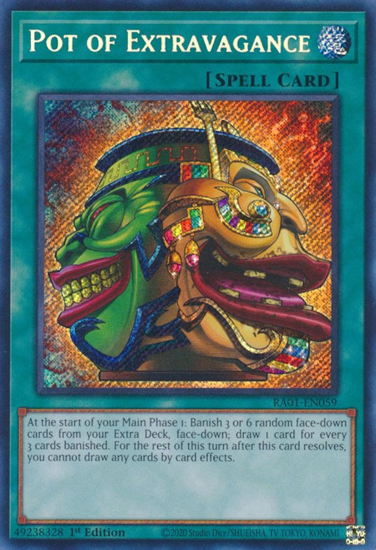 Pot of Extravagance [RA01-EN059] Secret Rare | Play N Trade Winnipeg