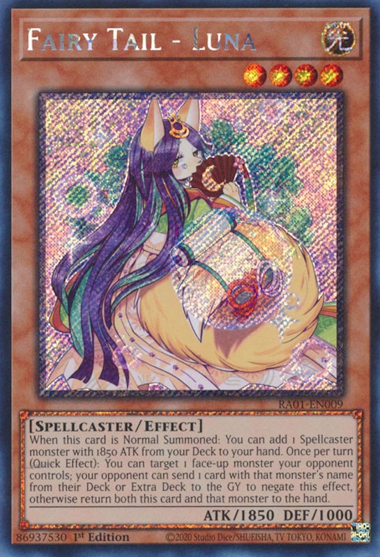 Fairy Tail - Luna [RA01-EN009] Platinum Secret Rare | Play N Trade Winnipeg