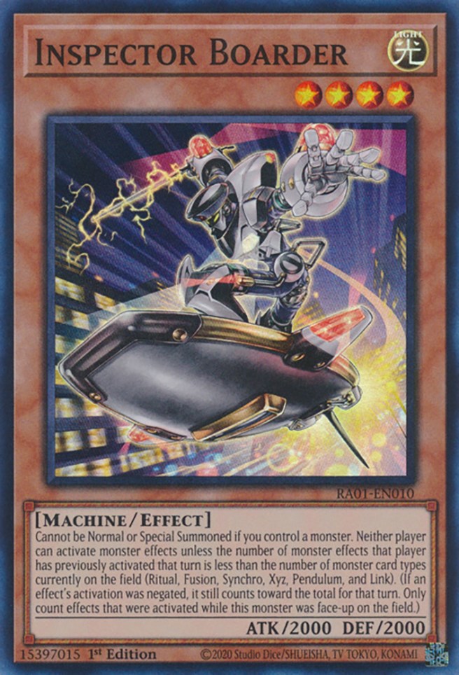 Inspector Boarder [RA01-EN010] Super Rare | Play N Trade Winnipeg