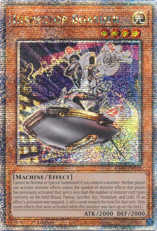 Inspector Boarder [RA01-EN010] Quarter Century Secret Rare | Play N Trade Winnipeg