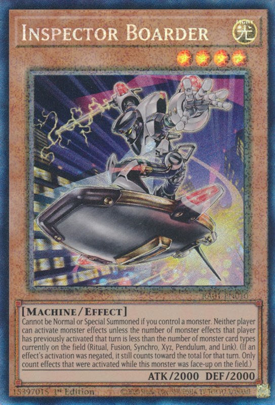 Inspector Boarder [RA01-EN010] Prismatic Collector's Rare | Play N Trade Winnipeg