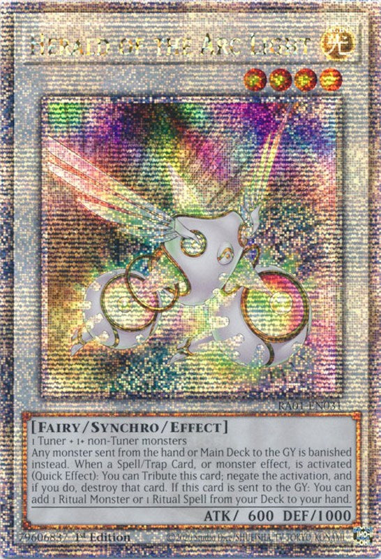 Herald of the Arc Light [RA01-EN031] Quarter Century Secret Rare | Play N Trade Winnipeg