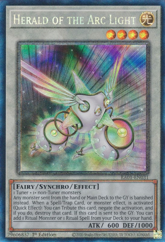 Herald of the Arc Light [RA01-EN031] Prismatic Collector's Rare | Play N Trade Winnipeg
