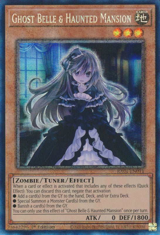 Ghost Belle & Haunted Mansion [RA01-EN011] Prismatic Collector's Rare | Play N Trade Winnipeg