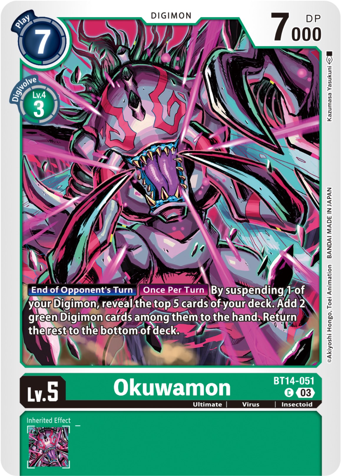 Okuwamon [BT14-051] [Blast Ace] | Play N Trade Winnipeg