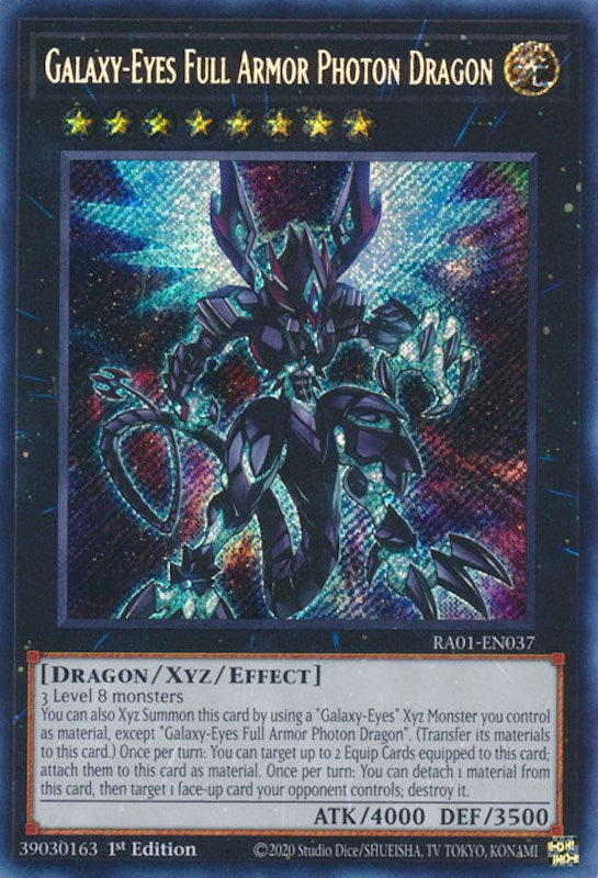 Galaxy-Eyes Full Armor Photon Dragon [RA01-EN037] Secret Rare | Play N Trade Winnipeg