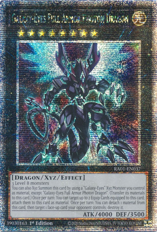 Galaxy-Eyes Full Armor Photon Dragon [RA01-EN037] Quarter Century Secret Rare | Play N Trade Winnipeg