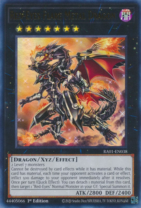 Red-Eyes Flare Metal Dragon [RA01-EN038] Ultra Rare | Play N Trade Winnipeg