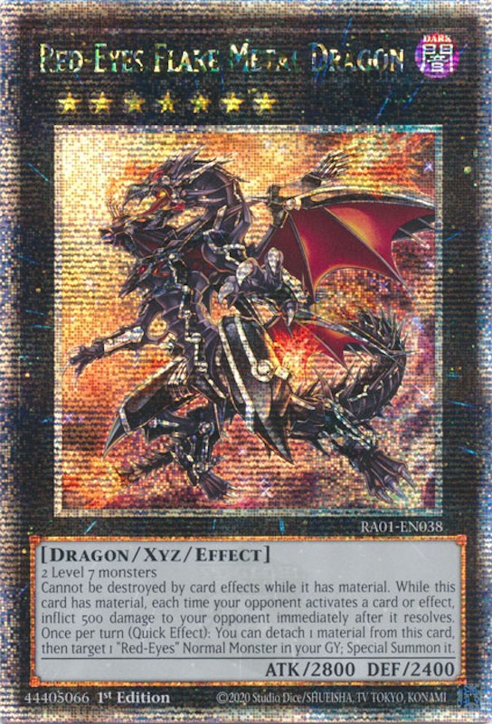 Red-Eyes Flare Metal Dragon [RA01-EN038] Quarter Century Secret Rare | Play N Trade Winnipeg