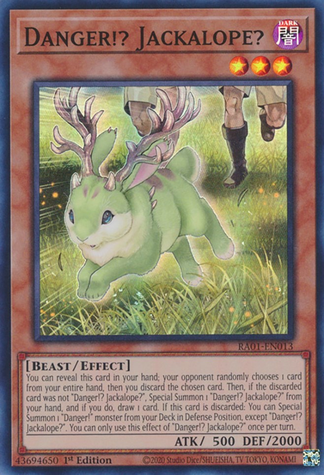 Danger!? Jackalope? [RA01-EN013] Super Rare | Play N Trade Winnipeg