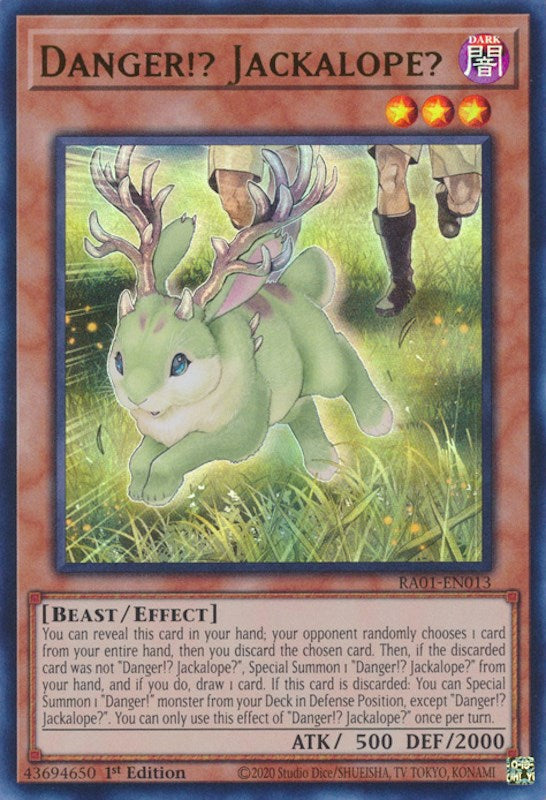 Danger!? Jackalope? [RA01-EN013] Ultra Rare | Play N Trade Winnipeg